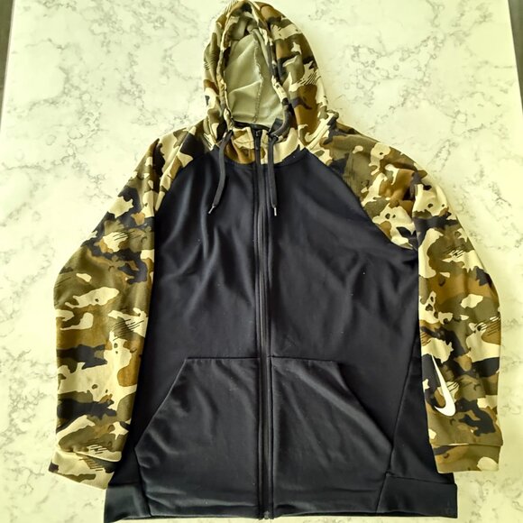 Nike Camo Dri-Fit training Hoodie Jacket - Men XL - Picture 2 of 5